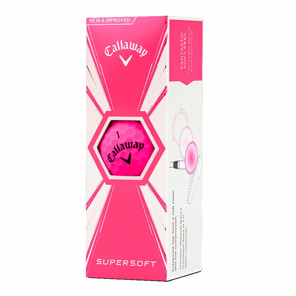 Callaway Supersoft Pink Golf Balls 2 Callaway Supersoft Pink Golf Balls - Image 2