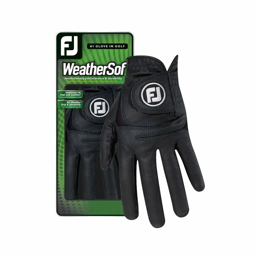 FootJoy WeatherSof Left Hand Black Cadet Mens Golf Glove 1 FootJoy WeatherSof Left Hand Black Cadet Mens Golf Glove