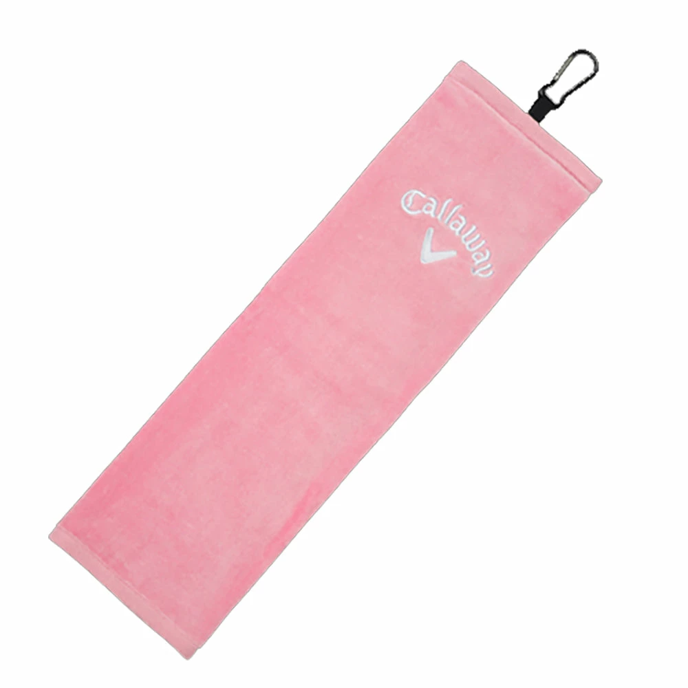 Callaway Tri Fold Pink Golf Towel 1 Callaway Tri Fold Pink Golf Towel