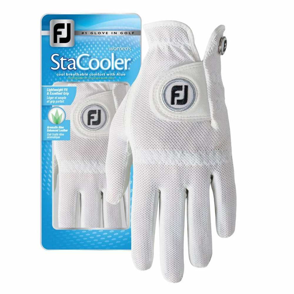 FootJoy StaCooler White Womens Golf Glove 2 FootJoy StaCooler White Womens Golf Glove - Image 2