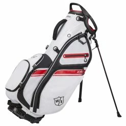 Wilson Golf Wilson Exo II Golf Stand Bag -Best Golf Clubs Shop 17985 WHITEBLACKRED