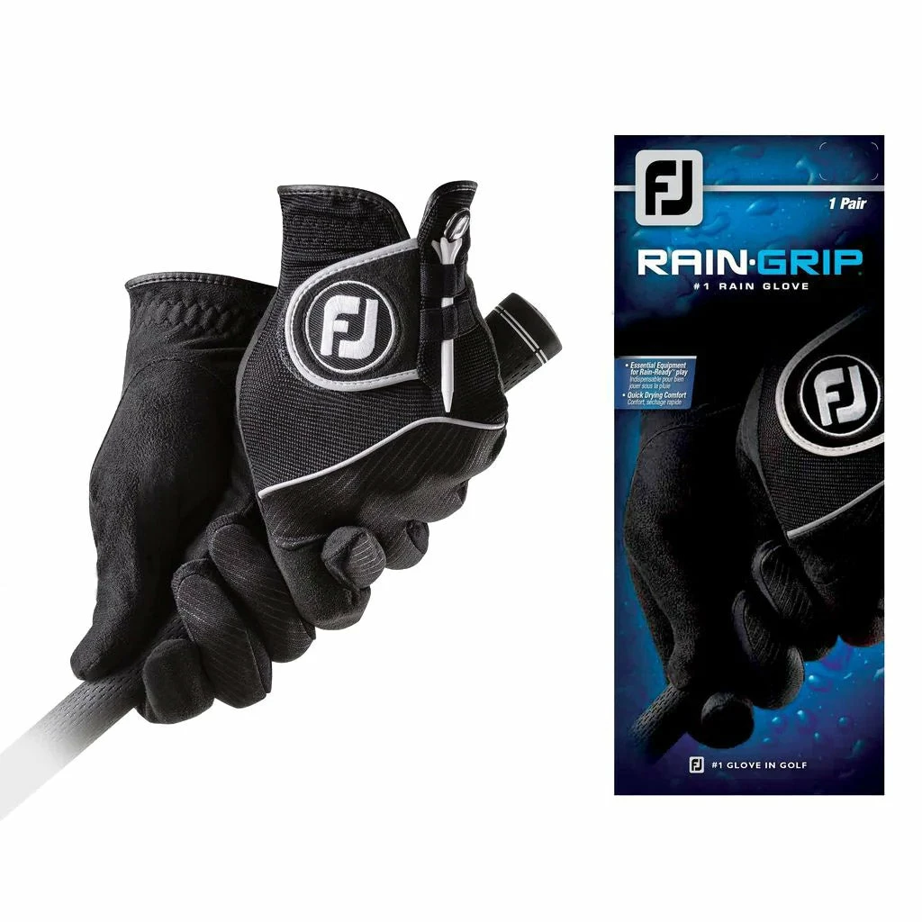 FootJoy RainGrip Black Womens Left Hand Golf Glove 1 FootJoy RainGrip Black Womens Left Hand Golf Glove