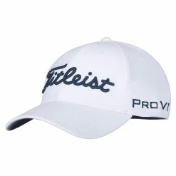 Titleist Tour Elite White Mens Golf Hat -Best Golf Clubs Shop 85047 WHITENAVY