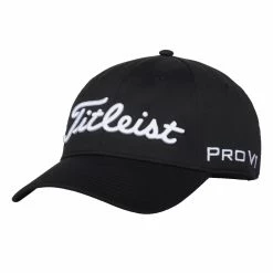 Titleist Tour Performance Staff Mens Golf Hat -Best Golf Clubs Shop 85048 BLACKWHITE