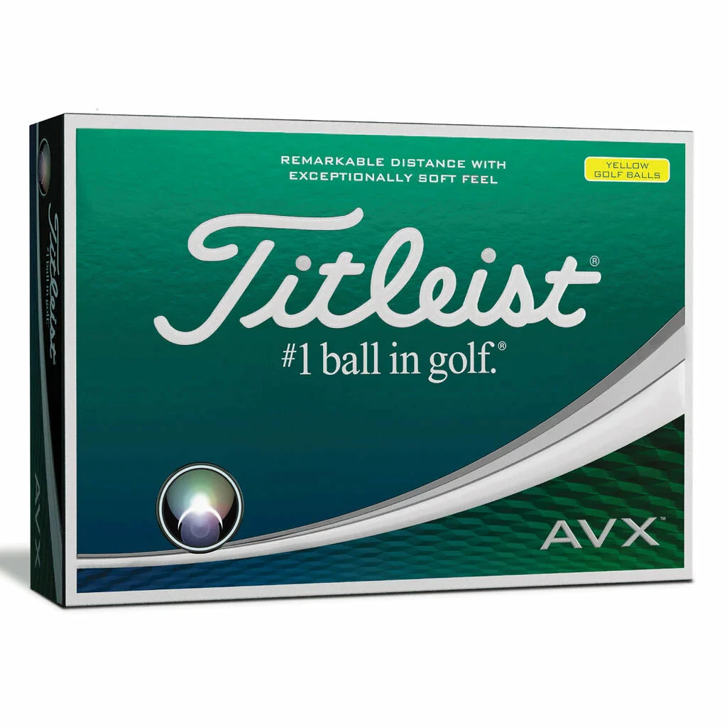 Titleist AVX Yellow Golf Balls - Dozen 1 Titleist AVX Yellow Golf Balls - Dozen