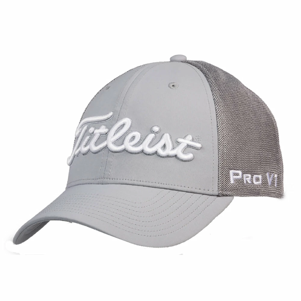 Titleist Tour Sports Mesh Pro V1 Gray Structured Hat 1 Titleist Tour Sports Mesh Pro V1 Gray Structured Hat